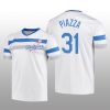Dodgers Cooperstown Collection Mike Piazza V-Neck Jersey White