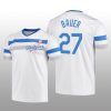 Dodgers Cooperstown Collection Trevor Bauer V-Neck Jersey White