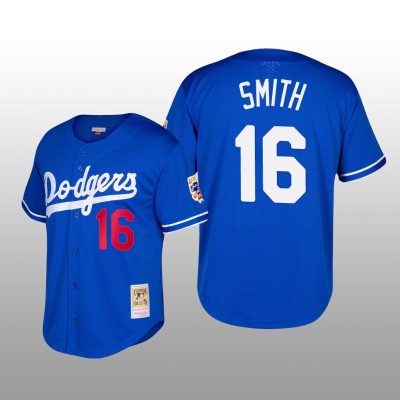 Dodgers Cooperstown Collection Will Smith Royal Mesh Batting Practice Jersey