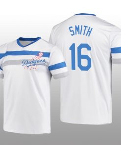 Dodgers Cooperstown Collection Will Smith V-Neck Jersey White