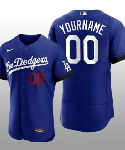 Dodgers Custom 2021 City Connect Royal Authentic Jersey