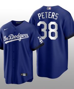 Dodgers D.J. Peters 2021 City Connect Royal Replica Jersey