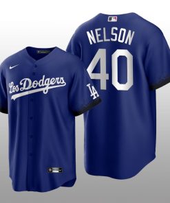 Dodgers Jimmy Nelson 2021 City Connect Royal Replica Jersey