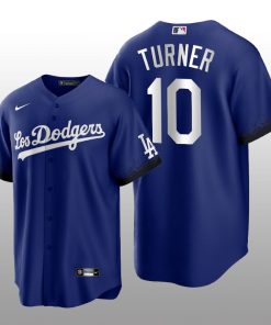Dodgers Justin Turner 2021 City Connect Royal Replica Jersey