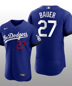 Dodgers Trevor Bauer 2021 City Connect Royal Authentic Jersey