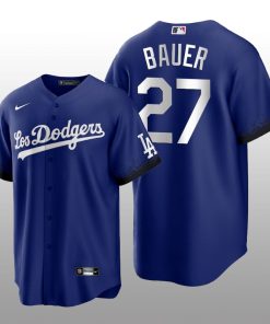 Dodgers Trevor Bauer 2021 City Connect Royal Replica Jersey