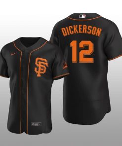 Giants Alex Dickerson Authentic Alternate Jersey Black