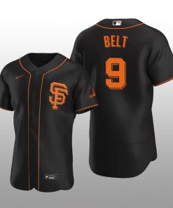 Giants Brandon Belt Authentic Alternate Jersey Black