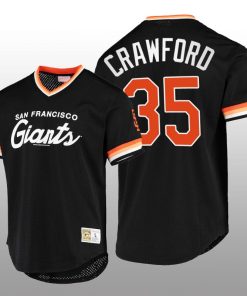 Giants Brandon Crawford Script Fashion Black Cooperstown Collection Jersey