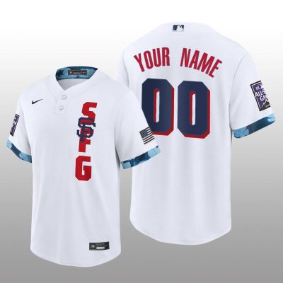 Giants Custom MLB All-Star Game Replica White Jersey