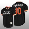 Giants Evan Longoria Script Fashion Black Cooperstown Collection Jersey