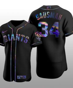 Giants Kevin Gausman Iridescent Logo Holographic Limited Authentic Black Jersey