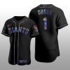Giants Mauricio Dubon Iridescent Logo Holographic Limited Authentic Black Jersey