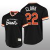 Giants Will Clark Script Fashion Black Cooperstown Collection Jersey