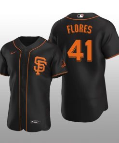 Giants Wilmer Flores Authentic Alternate Jersey Black