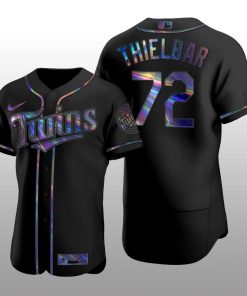 Holographic Limited Jersey Minnesota Twins Caleb Thielbar Iridescent Logo Black Men's Authentic