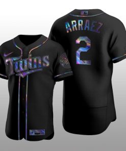 Holographic Limited Jersey Minnesota Twins Luis Arraez Iridescent Logo Black Men's Authentic