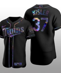 Holographic Limited Jersey Minnesota Twins Matt Wisler Iridescent Logo Black Men's Authentic