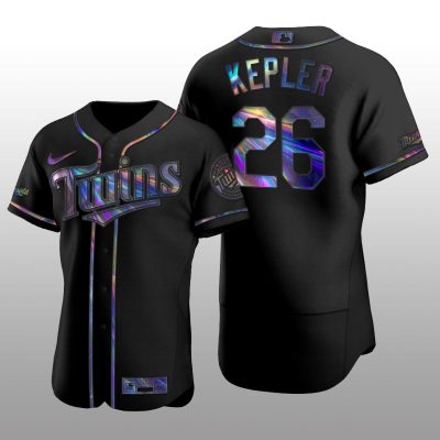 Holographic Limited Jersey Minnesota Twins Max Kepler Iridescent Logo Black Men's Authentic