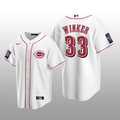 Home All-Star Game Cincinnati Reds White Jersey Replica Jesse Winker