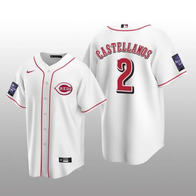 Home All-Star Game Cincinnati Reds White Jersey Replica Nick Castellanos