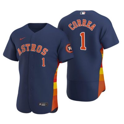Houston Astros Carlos Correa Navy Authentic 2020 Alternate Jersey