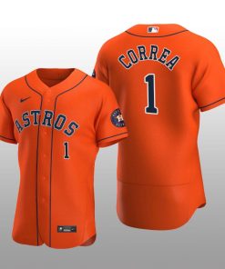 Houston Astros Carlos Correa Orange Alternate 2020 Authentic Player Jersey