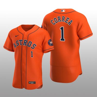 Houston Astros Carlos Correa Orange Alternate 2020 Authentic Player Jersey