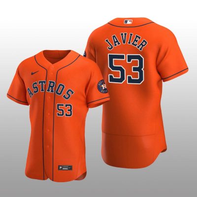 Houston Astros Cristian Javier Orange Alternate 2020 Authentic Player Jersey