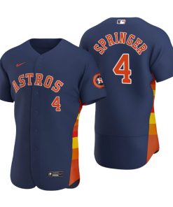 Houston Astros George Springer Navy Authentic 2020 Alternate Jersey