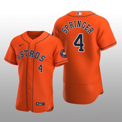 Houston Astros George Springer Orange Alternate 2020 Authentic Player Jersey