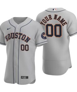Houston Astros Gray 2020 Road Authentic Custom Men's Jersey