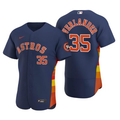 Houston Astros Justin Verlander Navy Authentic 2020 Alternate Jersey