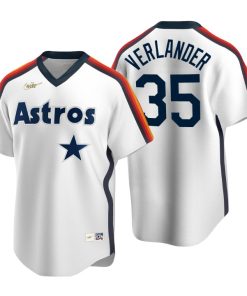 Houston Astros Justin Verlander White Cooperstown Collection Home Jersey