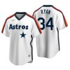 Houston Astros Nolan Ryan White Cooperstown Collection Home Jersey