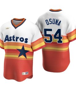 Houston Astros Roberto Osuna White Orange Cooperstown Collection Home Jersey