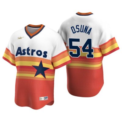 Houston Astros Roberto Osuna White Orange Cooperstown Collection Home Jersey