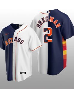 Houston Astros Split Jersey Alex Bregman Navy-White Nike