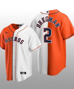 Houston Astros Split Jersey Alex Bregman Orange-White Nike