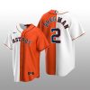 Houston Astros Split Jersey Alex Bregman White-Orange Replica