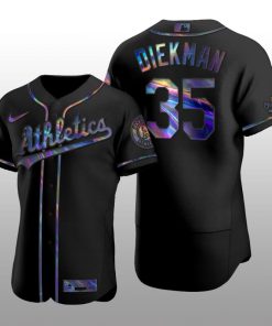 Iridescent Logo Oakland Athletics Jake Diekman Holographic Limited Black Authentic Jersey