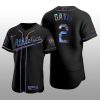 Iridescent Logo Oakland Athletics Khris Davis Holographic Limited Black Authentic Jersey