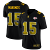 Kansas City Chiefs #15 Patrick Mahomes Black Nike Golden Sequin Vapor Limited NFL Jersey