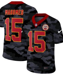 Kansas City Chiefs #15 Patrick Mahomes Nike 2020 Black CAMO Red Vapor Untouchable Limited Stitched NFL Jersey