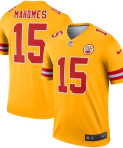 Kansas City Chiefs #15 Patrick Mahomes Nike Gold Inverted Legend Jersey