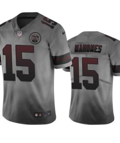 Kansas City Chiefs #15 Patrick Mahomes Smoky Nike Vapor Limited City Edition NFL Jersey