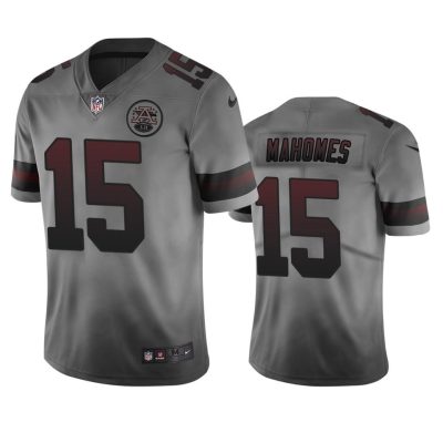 Kansas City Chiefs #15 Patrick Mahomes Smoky Nike Vapor Limited City Edition NFL Jersey