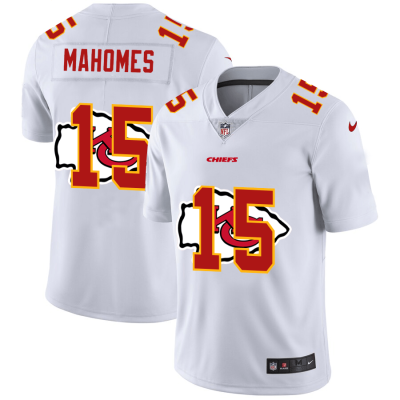 Kansas City Chiefs #15 Patrick Mahomes White Nike Team Logo Dual Overlap Limited NFL Jersey