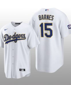 LA Dodgers 2021 Gold Program Austin Barnes White Gold Replica Jersey