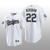 LA Dodgers 2021 Gold Program Clayton Kershaw White Gold Replica Jersey